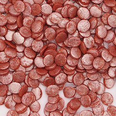 Shimmer Red Confetti 8MM Big Sequins - Kosher Certified Sprinkles (Top 14 Allergen Free, Naturally Sourced Ingredients, Plant-based, Clean Label Free From GMO, Hydrogenated Fat, Palm oil, Vegan, BRC, Halal & FDA)
