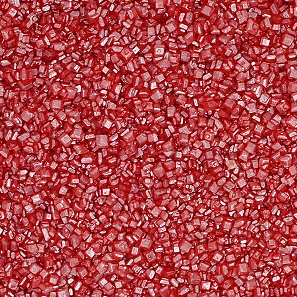 Shimmer Red Sugar Crystals - Soya Free Natural Ingredients Sprinkles