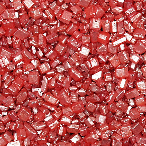 Shimmer Red Sparkling Sugar - Soya Free Natural Ingredients Sprinkles