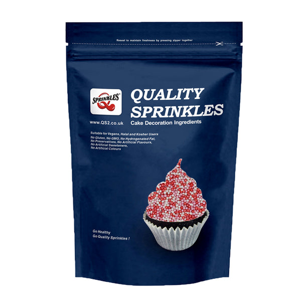 Shimmer Valentine Nonpareils - Dairy Free Clean Lable  Halal Sprinkles