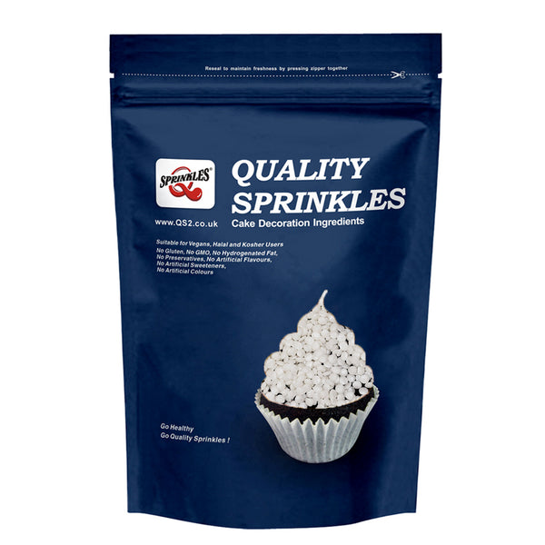 Shimmer White Confetti Dots - No Gluten Kosher Certified Sprinkles