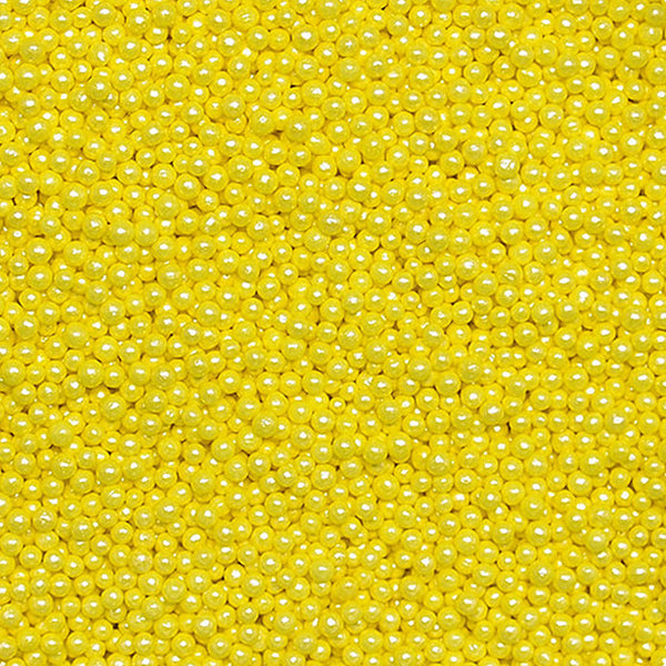 Shimmer Yellow Nonpareils -Dairy Free Kosher Sprinkles Cake Decoration