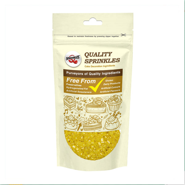 Shimmer Yellow Sparkling Sugar - Dairy Free Kosher Certified Sprinkles