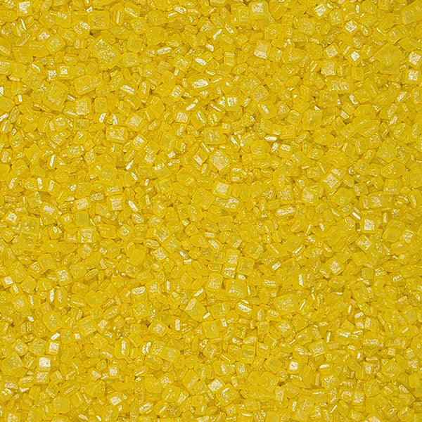 Shimmer Yellow Sugar Crystals - Dairy Free Halal Certified  Sprinkles