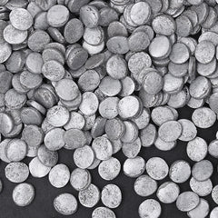 Silver 8MM Big Sequins - No Nuts Clean Lable Sprinkles Cake Decoration (Top 14 Allergen Free, Naturally Sourced Ingredients, Plant-based, Free From GMO, Hydrogenated Fat, Palm oil, Certified Vegan, BRC, Kosher, Halal & FDA)