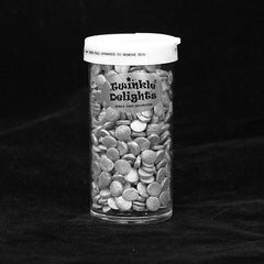 Silver 8MM Big Sequins - No Nuts Clean Lable Sprinkles Cake Decoration (Top 14 Allergen Free, Naturally Sourced Ingredients, Plant-based, Free From GMO, Hydrogenated Fat, Palm oil, Certified Vegan, BRC, Kosher, Halal & FDA)