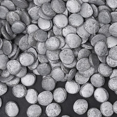 Silver 10MM Big Sequins - No Nut Clean Lable Sprinkles Cake Decoration (Top 14 Allergen Free, Naturally Sourced Ingredients, Plant-based, Free From GMO, Hydrogenated Fat, Palm oil, Certified Vegan, BRC, Kosher, Halal & FDA)