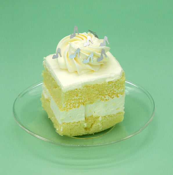 Silver Glitter Stilettos - Nuts Free Dairy Free Edible Decoration