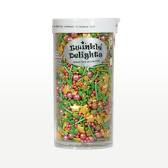 Christmas Magic - GMOs Free Clean Label Sprinkles Mix Cake Decoration (Top 14 Allergen Free, Naturally Sourced Ingredients, Plant-based, Free From GMO, Hydrogenated Fat, Palm oil, Certified Vegan, BRC, Kosher, Halal & FDA)