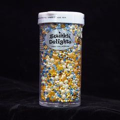 Golden Star - Soya Free Gluten Free Christmas Sprinkles Blend For Cake (Top 14 Allergen Free, Naturally Sourced Ingredients, Plant-based, Clean Label Free From GMO, Hydrogenated Fat, Palm oil, Certified Vegan, BRC, Kosher, Halal & FDA)