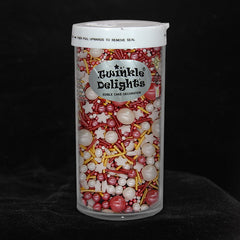 Christmas Crackers - Gluten Free Vegan Sprinkles Mix Cake Decoration (Top 14 Allergen Free, Naturally Sourced Ingredients, Plant-based, Clean Label Free From GMO, Hydrogenated Fat, Palm oil, BRC, Kosher, Halal & FDA)