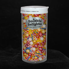 Prime Time - Dairy Free Soya Free Kosher Certified Sprinkles Medley (Top 14 Allergen Free, Naturally Sourced Ingredients, Plant-based, Clean Label Free From GMO, Hydrogenated Fat, Palm oil, Vegan, BRC, Halal & FDA)
