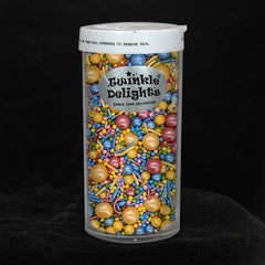 Rainbow Delight - Gluten Free Vegan Sprinkles Mix Cake Decorations (Top 14 Allergen Free, Naturally Sourced Ingredients, Plant-based, Clean Label Free From GMO, Hydrogenated Fat, Palm oil, BRC, Kosher, Halal & FDA)