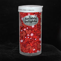 Bleeding Heart - Nuts Free Kosher Certified Sprinkles Mix Cake Decor (Top 14 Allergen Free, Naturally Sourced Ingredients, Plant-based, Clean Label Free From GMO, Hydrogenated Fat, Palm oil, Vegan, BRC, Halal & FDA)