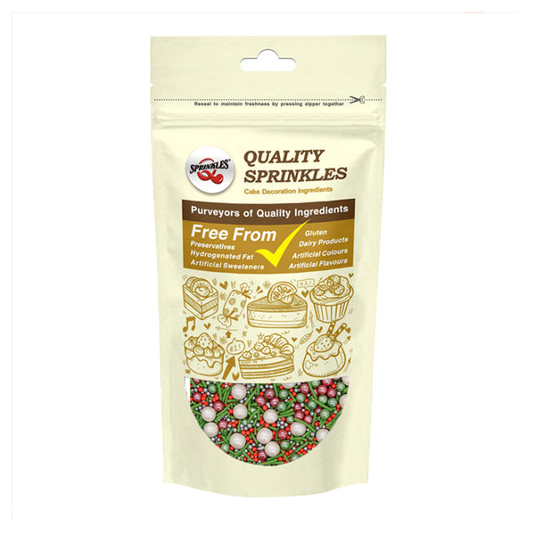 Christmas Amaryllis - Non Dairy Halal Certified Sprinkles Mix For Cake