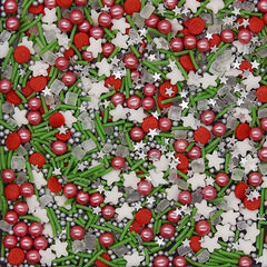 Christmas Berry - No Gluten Natural Ingredients Sprinkles Mix For Cake (Top 14 Allergen Free, Plant-based, Clean Label Free From GMO, Hydrogenated Fat, Palm oil, Certified Vegan, BRC, Kosher, Halal & FDA)