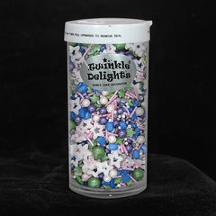 Cosmic Candy - Soya Free Nuts Free Sprinkles Medley Cake Decorations (Top 14 Allergen Free, Naturally Sourced Ingredients, Plant-based, Clean Label Free From GMO, Hydrogenated Fat, Palm oil, Certified Vegan, BRC, Kosher, Halal & FDA)