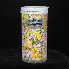Flower In The Rain - Gluten Free Vegan Sprinkles Mix Cake Decoration (Top 14 Allergen Free, Naturally Sourced Ingredients, Plant-based, Clean Label Free From GMO, Hydrogenated Fat, Palm oil, BRC, Kosher, Halal & FDA)