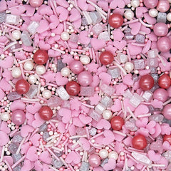 Pink Symphony - Dairy Free Kosher Certified Sprinkles Blend For Cake (Top 14 Allergen Free, Naturally Sourced Ingredients, Plant-based, Clean Label Free From GMO, Hydrogenated Fat, Palm oil, Vegan, BRC, Halal & FDA)