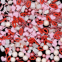 Secrect Kisses - Dairy Free Kosher Certified Sprinkles Medley For Cake (Top 14 Allergen Free, Naturally Sourced Ingredients, Plant-based, Clean Label Free From GMO, Hydrogenated Fat, Palm oil, Vegan, BRC, Halal & FDA)