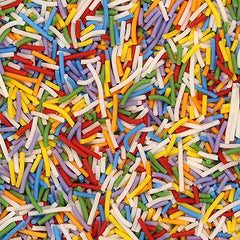 Ultimate Rainbow Jimmies - Nuts Free Halal Sprinkles Cake Decorations (Top 14 Allergen Free, Naturally Sourced Ingredients, Plant-based, Clean Label Free From GMO, Hydrogenated Fat, Palm oil, Certified Vegan, BRC, Kosher & FDA)