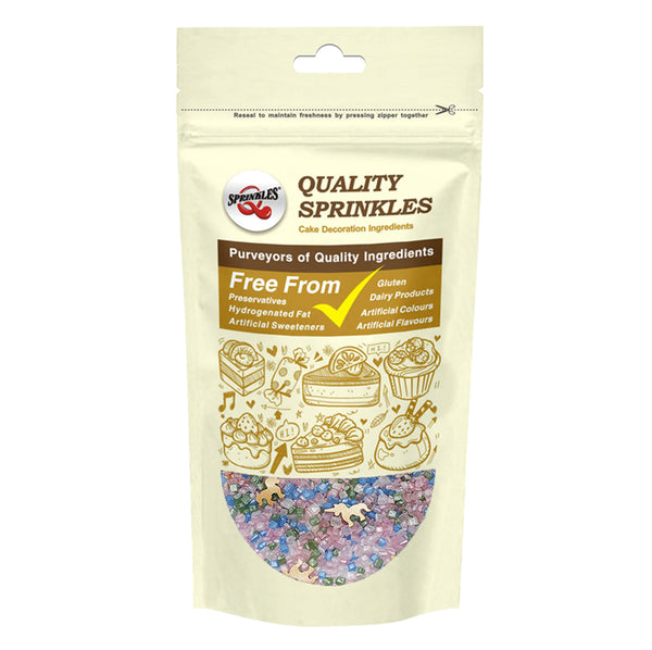 Unicorn Glitter Sugar Crystals - Dairy Free Halal Sprinkles For Cake