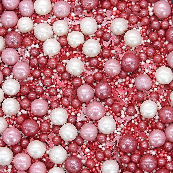 Valentine Pearls - Dairy Free Kosher Certified Sprinkles Mix For Cake