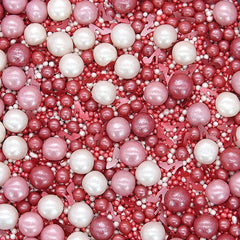 Valentine Pearls - Dairy Free Kosher Certified Sprinkles Mix For Cake (Top 14 Allergen Free, Naturally Sourced Ingredients, Plant-based, Clean Label Free From GMO, Hydrogenated Fat, Palm oil, Vegan, BRC, Halal & FDA)
