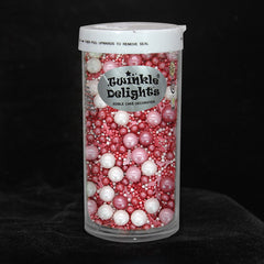 Valentine Pearls - Dairy Free Kosher Certified Sprinkles Mix For Cake (Top 14 Allergen Free, Naturally Sourced Ingredients, Plant-based, Clean Label Free From GMO, Hydrogenated Fat, Palm oil, Vegan, BRC, Halal & FDA)