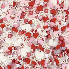 Pretty Love - No Nut  Kosher Certified Sprinkles Blend Cake Decoration (Top 14 Allergen Free, Naturally Sourced Ingredients, Plant-based, Clean Label Free From GMO, Hydrogenated Fat, Palm oil, Vegan, BRC, Halal & FDA)