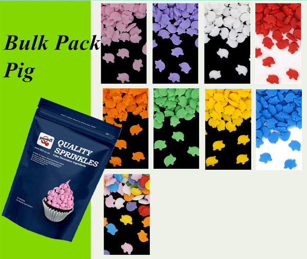 Bulk Pack Confetti Pig - No Soya No Dairy Sprinkles Cake Decorations