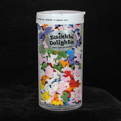 Rainbow Confetti Dog - Kosher Certified Dairy Free Sprinkles For Cake (Top 14 Allergen Free, Naturally Sourced Ingredients, Plant-based, Clean Label Free From GMO, Hydrogenated Fat, Palm oil, Certified Vegan, BRC, Halal & FDA)