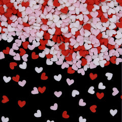 Valentine Confetti Mini Heart - Clean Label Sprinkles Cake Decoration (Top 14 Allergen Free, Naturally Sourced Ingredients, Plant-based, Free From GMO, Hydrogenated Fat, Palm oil, Certified Vegan, BRC, Kosher, Halal & FDA)