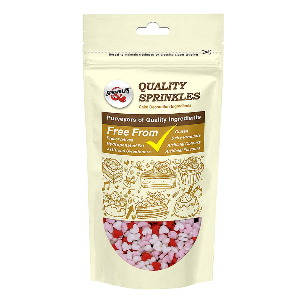Valentine Confetti Mini Heart - Clean Label Sprinkles Cake Decoration