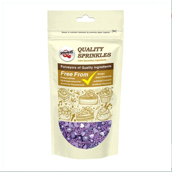 Violent Violet - Nuts Free Clean Lable Vegan Sprinkles Medley For Cake