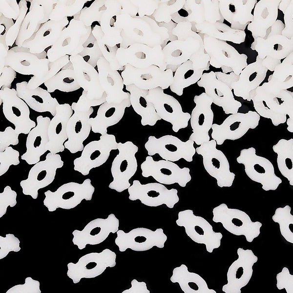 White Confetti Candy - No Gluten Clean Label Sprinkles Cake Decoration