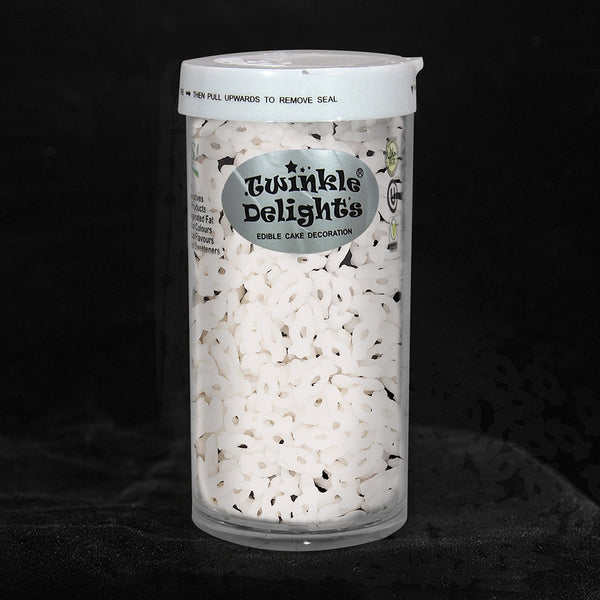 White Confetti Candy - No Gluten Clean Label Sprinkles Cake Decoration