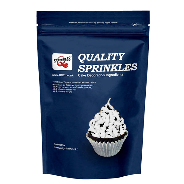 White Confetti Dinosaur - Kosher Certified Soy Free Sprinkles For Cake