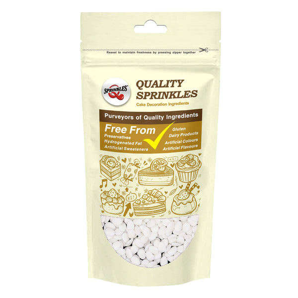 White Confetti Egg - Gluten Free Nuts Free Halal Sprinkles For Cake