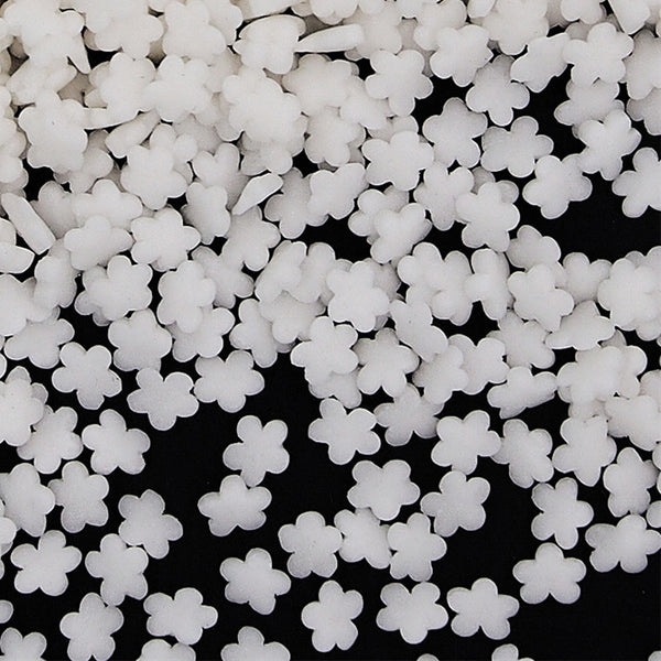 White Confetti Flower - Soy Free Clean Label Sprinkles Cake Decoration