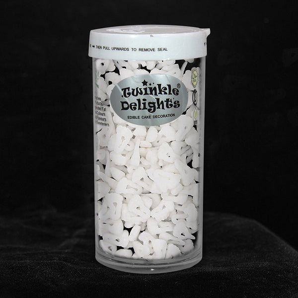 White Confetti Footprint - Nuts Free Gluten Free Sprinkles Cake Decor