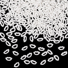 White Confetti Lips - Kosher Certified No Nuts Sprinkles Cake Decor (Top 14 Allergen Free, Naturally Sourced Ingredients, Plant-based, Clean Label Free From GMO, Hydrogenated Fat, Palm oil, Vegan, BRC, Halal & FDA)