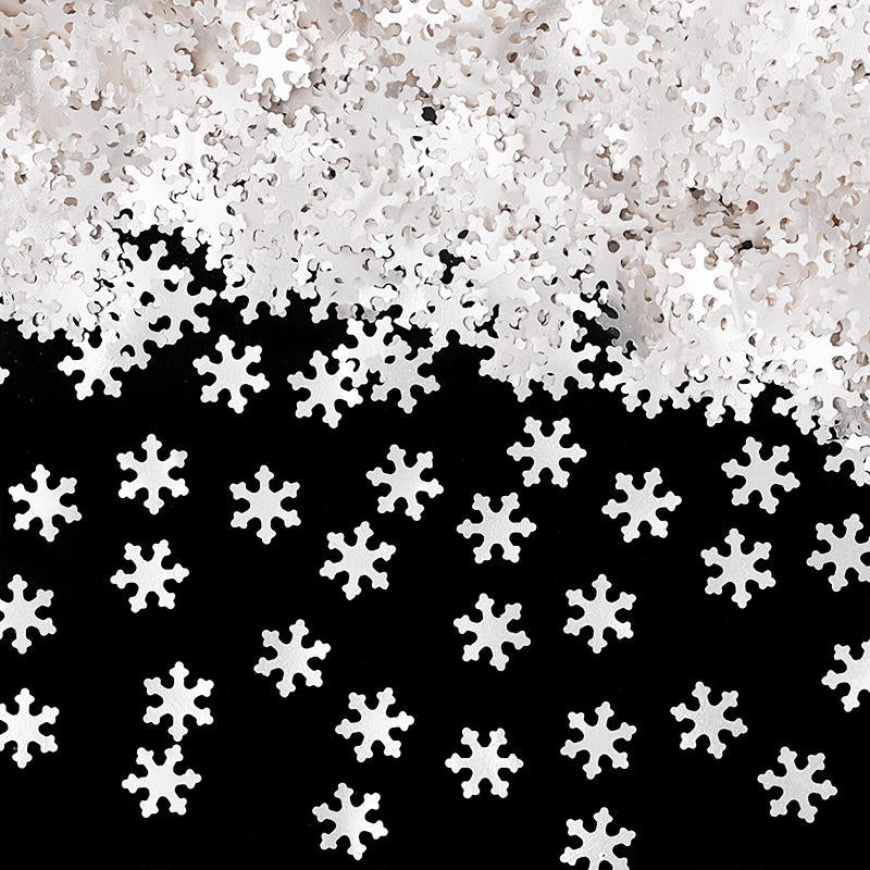 White Glitter Snowflakes - Soya Free Sugar Free Edible Cake Decoration