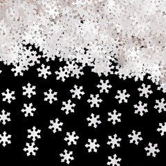 White Glitter Snowflakes - Soya Free Sugar Free Edible Cake Decoration (Top 14 Allergen Free, Naturally Sourced Ingredients, Plant-based, Clean Label Free From GMO, Hydrogenated Fat, Palm oil, Certified Vegan, BRC, Kosher, Halal & FDA)