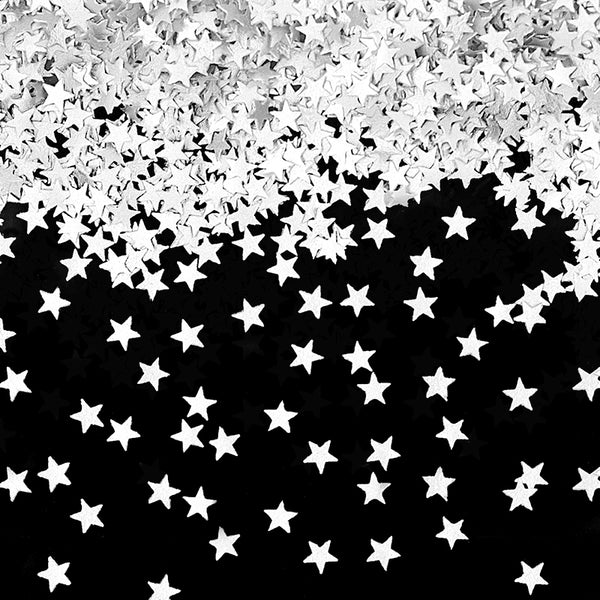 White Glitter Stars - No Nut No Soy Halal Certified Edible Decoration