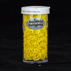 Yellow Confetti Angel Heart - Soya Free Natural Ingredients Sprinkles (Top 14 Allergen Free, Plant-based, Clean Label Free From GMO, Hydrogenated Fat, Palm oil, Certified Vegan, BRC, Kosher, Halal & FDA)