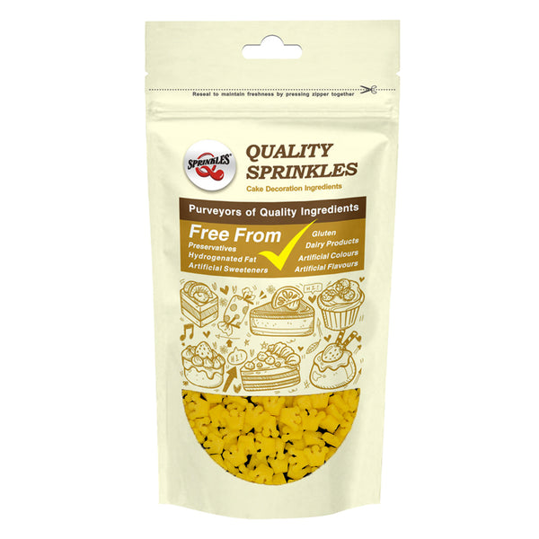 Yellow Confetti Crown - Non Gluten Halal Cerfitifed Sprinkles For Cake