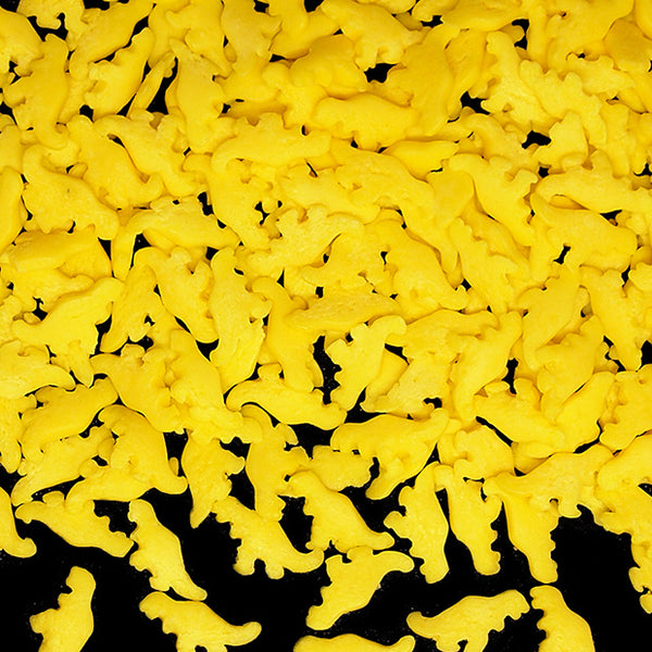 Yellow Confetti Dinosaur - Gluten Free Vegan Sprinkles Cake Decoration