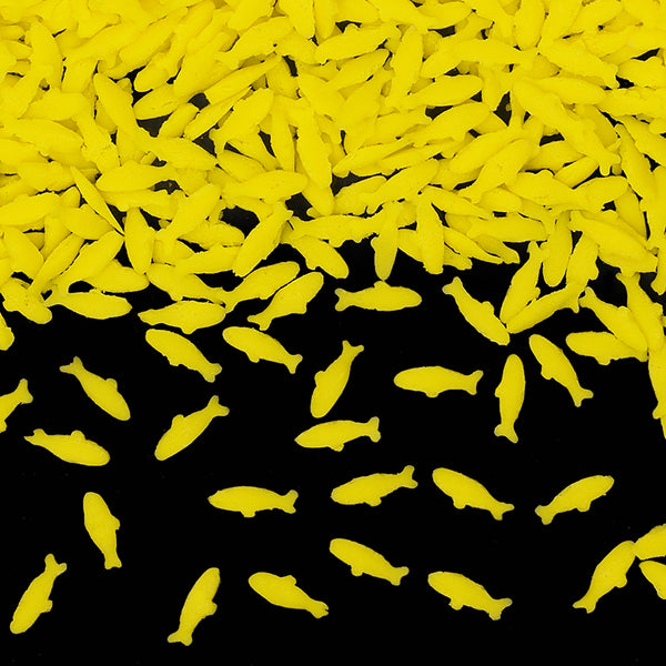 Yellow Confetti Fish - Nut Free Soy Free Sprinkles Cake Decoration
