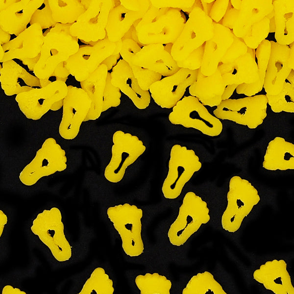 Yellow Confetti Footprint - Soya Free Halal Sprinkles Cake Decoration